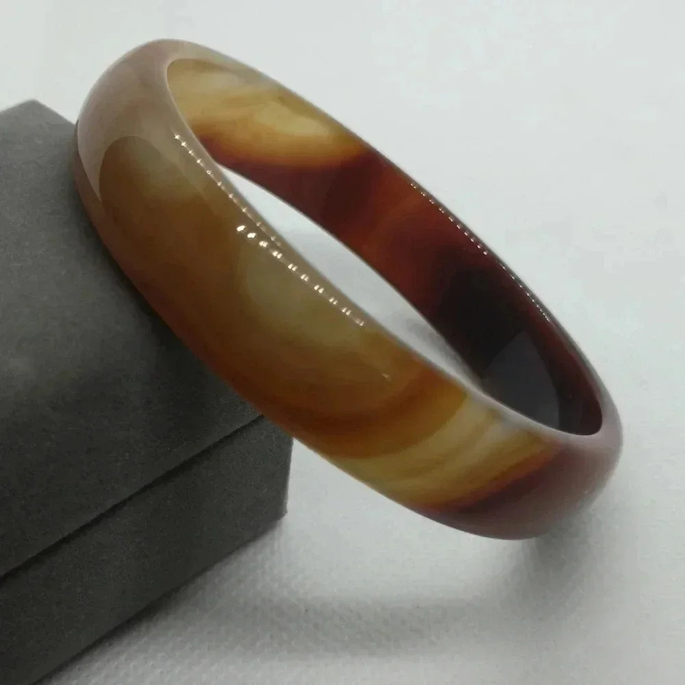 Natural agate bangle - Picture 4 of 5